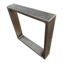 1 Paar Bankkufen (2 Stück), Tischkufen, Untergestell, per Hand gefertigt, Blankstahl 40x42 cm