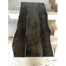 Tischplatte, Bohlen Eigenbau, Eiche, Altholz-Stil, BLACK, STRUKUTRIERT, 150x80x3cm