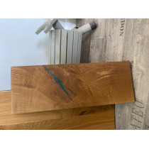 Eiche mit Epoxidharz, Treppenstufe, Trittstufe, Holzstufe, Baumkante, Massivholz, 90x28x4cm