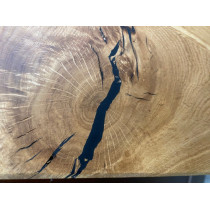 Eiche mit Epoxidharz, Treppenstufe, Trittstufe, Holzstufe, Baumkante, Massivholz, 90x28x4cm Eiche mit Epoxidharz, Treppenstufe, Trittstufe, Holzstufe, Baumkante, Massivholz, 90x28x4cm