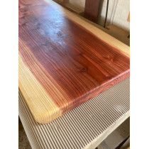 MAMMUTBAUM, Baumscheibe, Waschtisch, Tischplatte, einseitige Baumkante 100x50x5 cm - andere Maße möglich