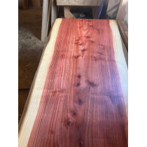 MAMMUTBAUM, Baumscheibe, Waschtisch, Tischplatte, einseitige Baumkante 100x50x5 cm - andere Maße möglich