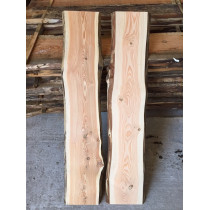 Baumscheibe, Brett, Bohle, rustikal, unbesäumt Lärche, Handwerk, Massivholz 150x20-25x2,5cm