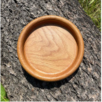 Hochwertige Holzschale mit dünnem Rand aus Eiche gefräst, geölt, 18 cm Durchmesser