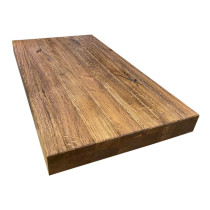 Eiche 8cm, Altholz-Stil, Industrial, Waschtisch, Tischplatte, Antik, STRUKTUR, Maße wählbar