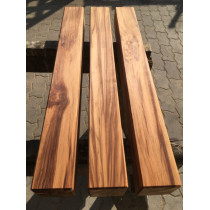 Amberholz, Satin Walnut, Tischbein, Kantholz, geölt, mit Fase, verleimt, Länge wählbar