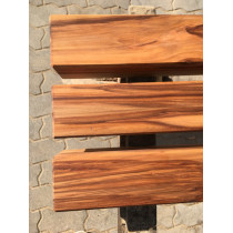 Amberholz, Satin Walnut, Tischbein, Kantholz, geölt, mit Fase, verleimt, Länge wählbar