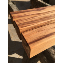 Amberholz, Satin Walnut, Tischbein, Kantholz, geölt, mit Fase, verleimt, Länge wählbar