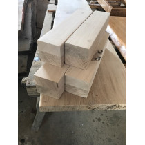 Eiche, 4 x Tischbein, Kantholz, Bettpfosten, Balken, rustikal, 45x10x10 cm verleimt