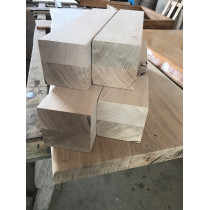 Eiche, 4 x Tischbein, Kantholz, Bettpfosten, Balken, rustikal, 45x10x10 cm verleimt