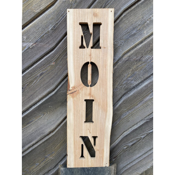HOME, MOIN, AHOI, CAFÉ - Willkommensschild, Haustür, Brett, Holzschild, Deko, Gartenschild, CNC gefräst, 70 cm