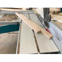 3 Stück, Eiche, Leiste, Kantholz, 100x6x4cm, vierseitig gehobelt, naturbelassen