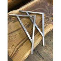 2 x Edelstahl Konsole, Wandkonsole, Halterung, Wandhalterung, Waschtisch, handgefertigt, rostfrei, 45 x 35 cm
