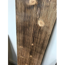 Altholz-Stil, Gerüstbohle, Fichte, strukturiert und geflammt, 100x20x4cm