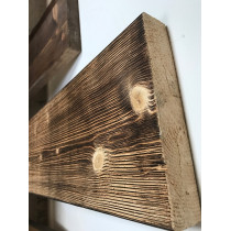 Altholz-Stil, Gerüstbohle, Fichte, strukturiert und geflammt, 100x20x4cm