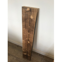 Altholz-Stil, Gerüstbohle, Fichte, strukturiert und geflammt, 100x20x4cm
