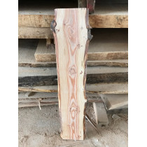 STRUKTURIERT, Baumscheibe, Brett, Bohle, rustikal, unbesäumt Lärche, Massivholz 100x25x2,5cm