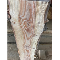 STRUKTURIERT, Baumscheibe, Brett, Bohle, rustikal, unbesäumt Lärche, Massivholz 100x25x2,5cm