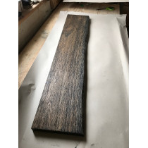 Altholz-Stil, Regal, Ablage, STRUKTURIERT, GEBÜRSTET, Baumkante, Eiche, schwarz (BLACK) geölt, 60x15x3cm