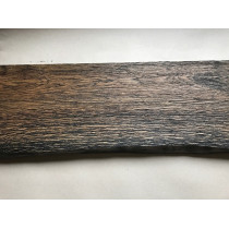 Altholz-Stil, Regal, Ablage, STRUKTURIERT, GEBÜRSTET, Baumkante, Eiche, schwarz (BLACK) geölt 120x30x3cm