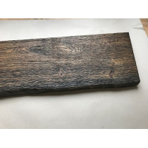 Altholz-Stil, Regal, Ablage, STRUKTURIERT, GEBÜRSTET, Baumkante, Eiche, schwarz (BLACK) geölt, 60x15x3cm