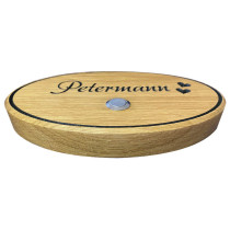 Individuelles Klingelschild aus Eiche, Türschild, Namensschild, Gravur, Türklingel, personalisiert, Holz, CNC gefräst Individuelles Klingelschild aus Eiche, Türschild, Namensschild, Gravur, Türklingel, personalisiert, Holz, CNC gefräst