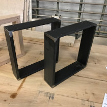 1 Paar Tischkufen, Tischbeine, Tischgestell, per Hand gefertigt, Rohstahl - Maße wählbar