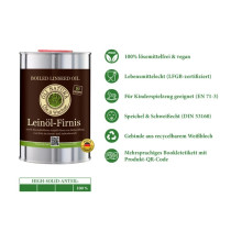 OLI-NATURA Leinöl-Firnis, biologischer Holzschutz, farblos, 1 Liter OLI-NATURA Leinöl-Firnis, biologischer Holzschutz, farblos, 1 Liter