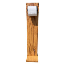Rustikaler Toilettenpapierhalter aus massiver Eiche, Klopapierhalter, WC, Bad, 80cm