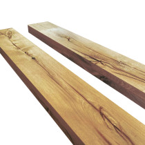 Eiche, Rustikal Extrem, Brett, Bohle, Wildeiche, Massivholz, aufgedoppelt, glattkant, geölt, 6 cm stark, Länge wählbar