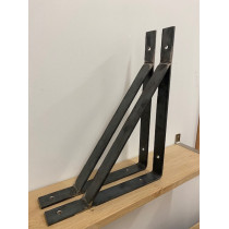 2 x Rohstahl Konsole, Wandkonsole, Halterung, Wandhalterung, Waschtisch, Flachstahl, handgefertigt, 45 x 35 cm