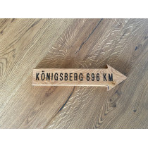Wegweiser, Holzschild, Wunschtext möglich, Eiche, CNC gefräst