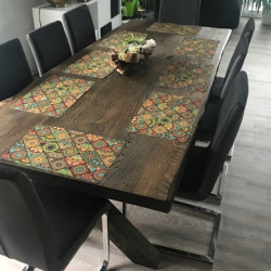 Kundenprojekt: Großer Esszimmertisch 220 x 100 x 5,5 cm!
