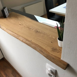 Kundenprojekt: Eiche als Abschluss für Mauerbrüstung!