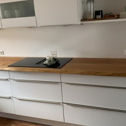 Kundenprojekt: Küchenarbeitsplatte aus Eiche in 327cm Länge!